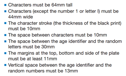 Font sizes on 2 and 3 wheeler number plates Klickplates font sizes on 2 and 3 wheeler number plates