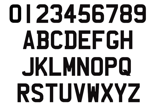 Replacement number plate lettering and number style | Klickplates Replacement number plate lettering and number style example